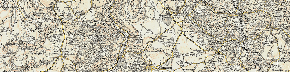 Old map of Wyegate Green in 1899-1900