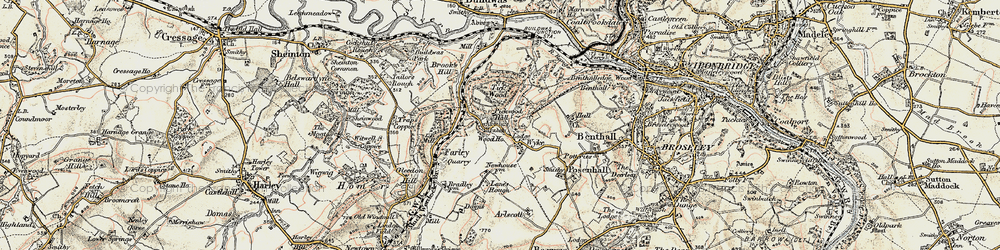Old map of Tick Wood in 1902
