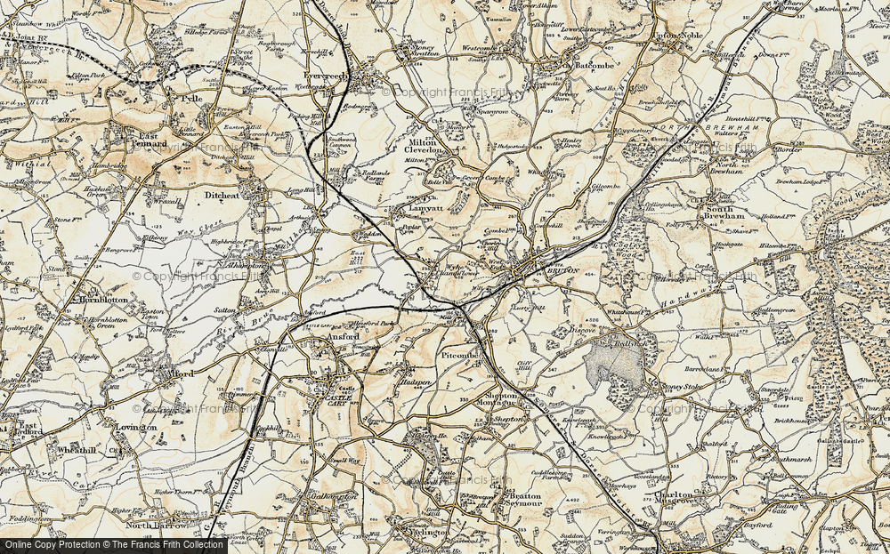 Old Map of Wyke Champflower, 1899 in 1899