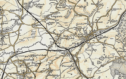 Old map of Wyke Champflower in 1899