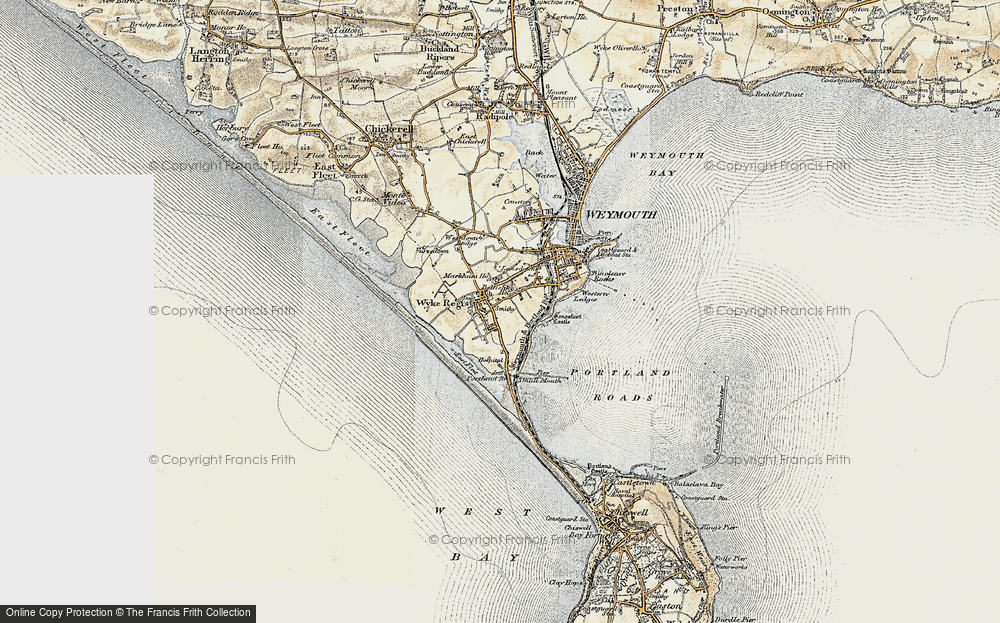 Old Map of Wyke Regis, 1899 in 1899