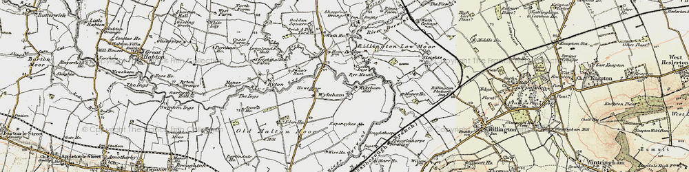 Old map of Wykeham in 1903-1904