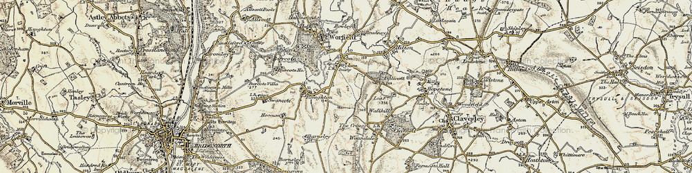 Old map of Wyken in 1902