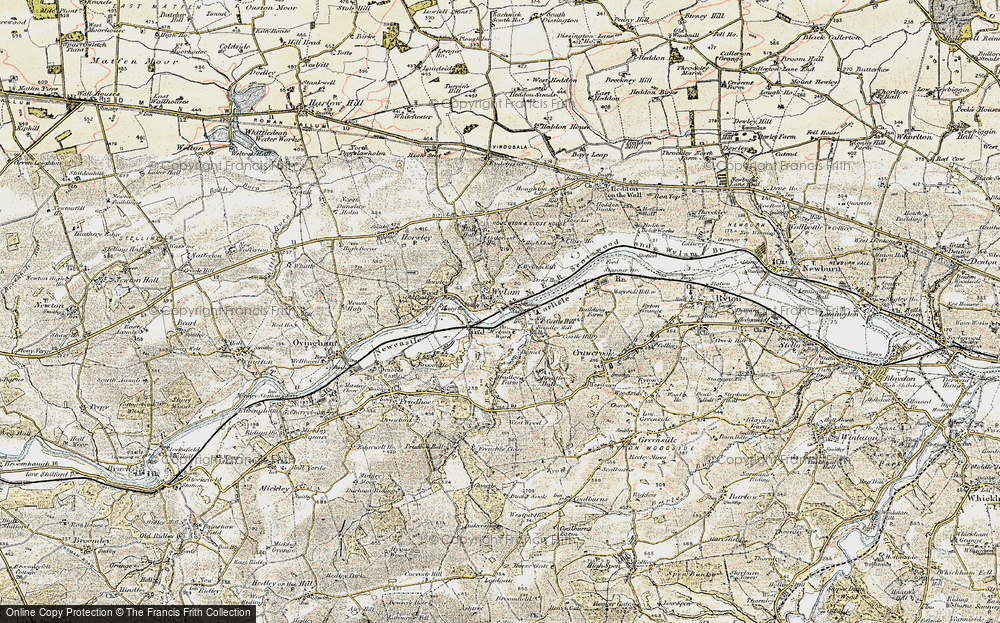 Old Map of Wylam, 1901-1904 in 1901-1904