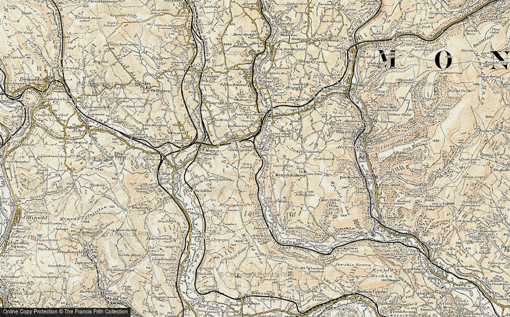 Old Map of Wyllie, 1899-1900 in 1899-1900