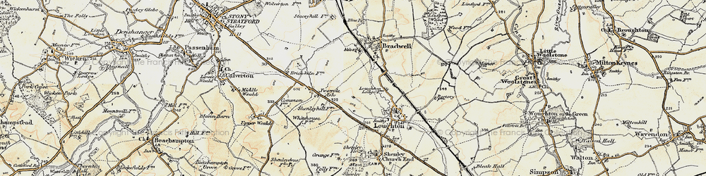 Old map of Wymbush in 1898-1901