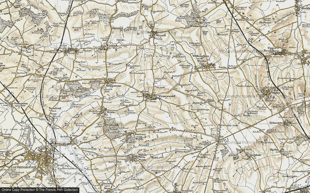 Old Map of Wymeswold, 1902-1903 in 1902-1903
