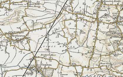 Old map of Lostock Bridge Fm in 1903