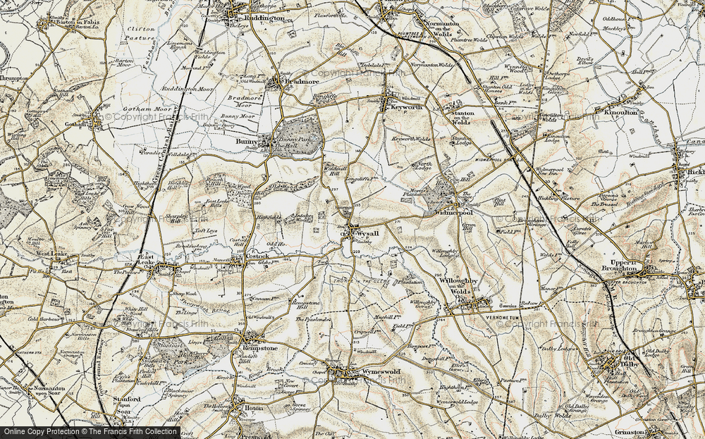 Old Map of Wysall, 1902-1903 in 1902-1903