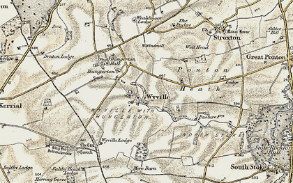 Old map of Wyville in 1902-1903