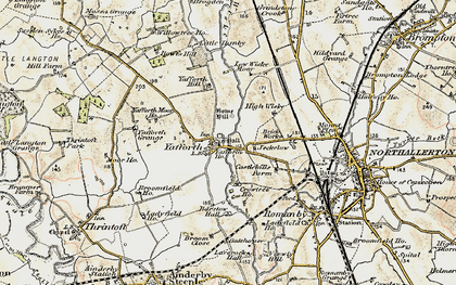 Old map of Yafforth Moor Ho in 1903-1904