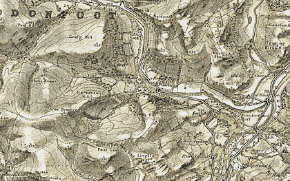 Old map of Yair Hill Forest in 1904