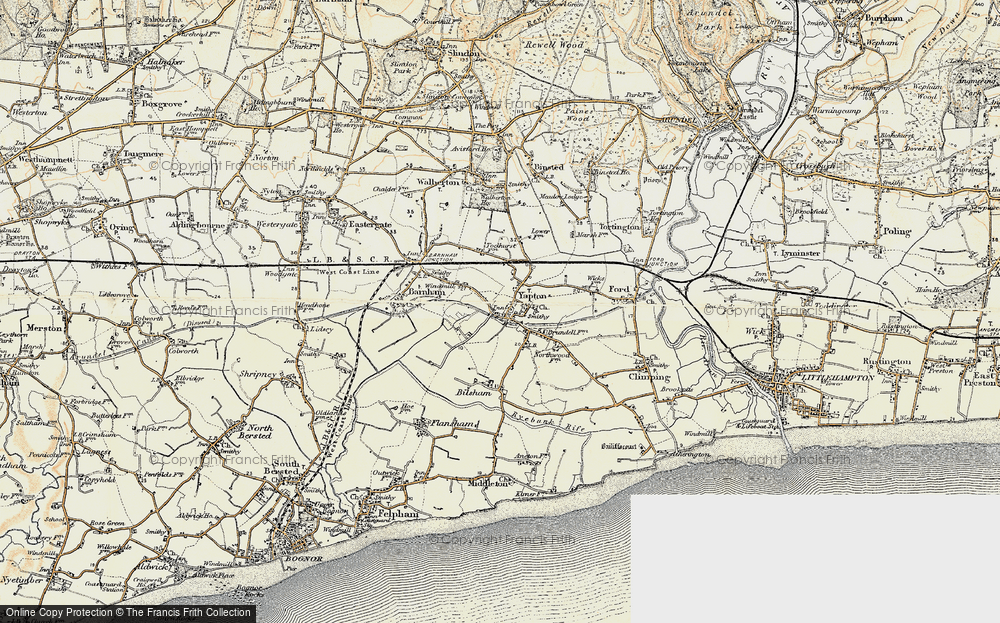 Historic Ordnance Survey Map Of Yapton 1897 1899