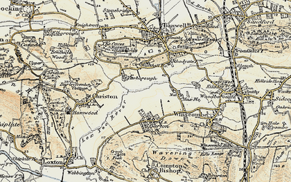 Old map of Banwell Hill in 1899-1900
