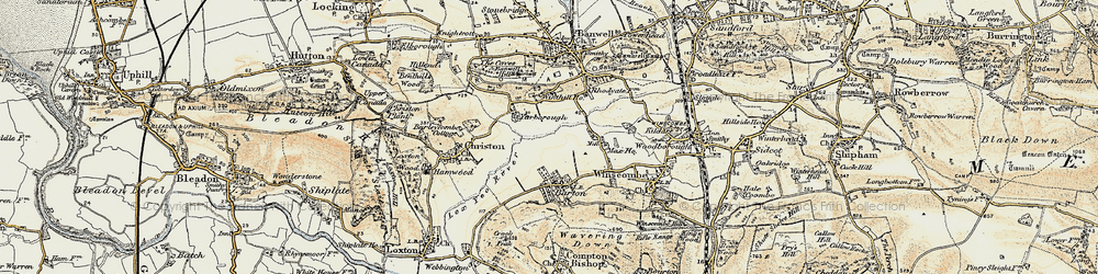 Old map of Yarberry in 1899-1900