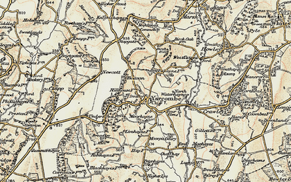 Old map of Yarcombe in 1898-1900