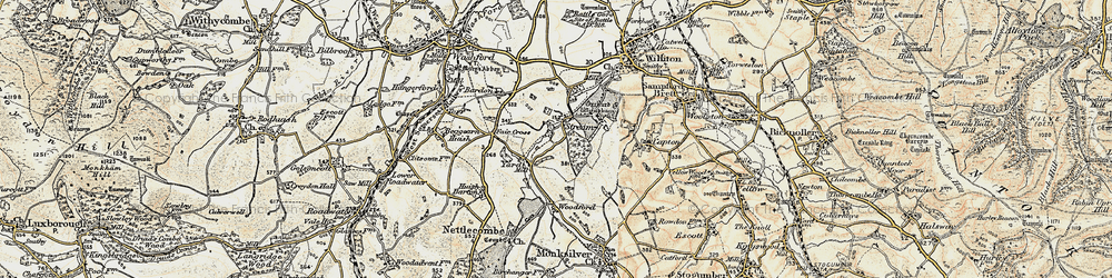 Old map of Black Down Wood in 1898-1900