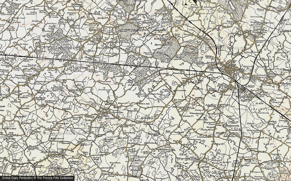 Old Map of Yardhurst, 1897-1898 in 1897-1898