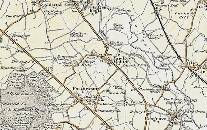 Old map of Yardley Gobion in 1898-1901