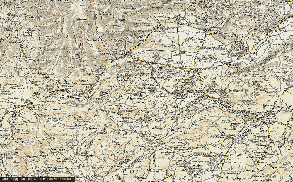 Old Map of Yardro, 1900-1903 in 1900-1903