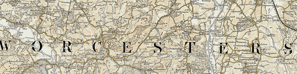 Old map of Yarhampton in 1901-1902