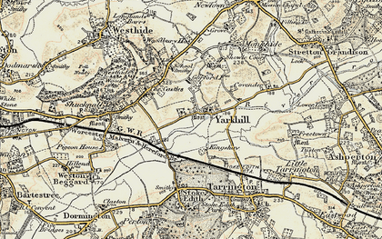 Old map of Yarkhill in 1899-1901