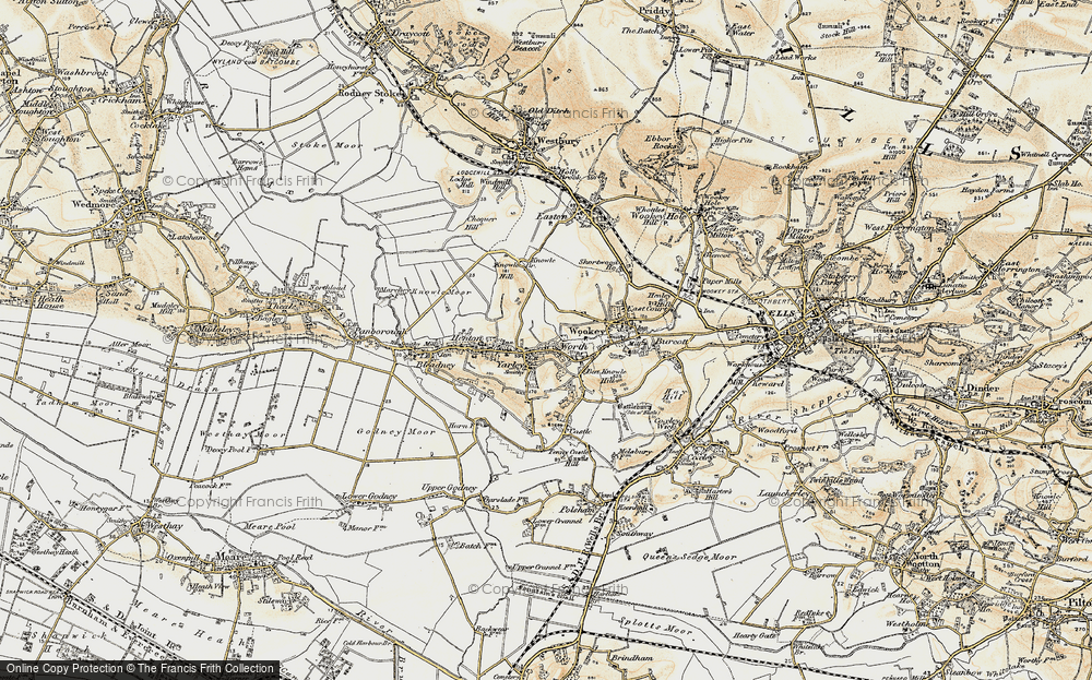 Old Map of Yarley, 1899 in 1899