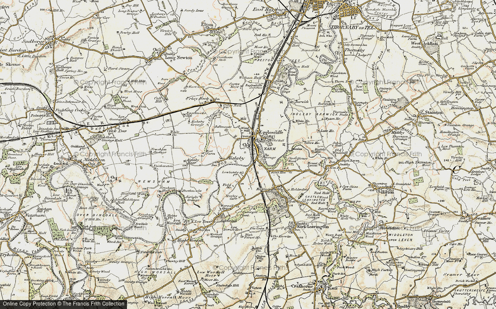 Old Map of Yarm, 1903-1904 in 1903-1904