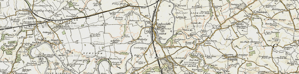 Old map of Yarm in 1903-1904
