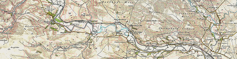 Old map of Yarrow in 1901-1904