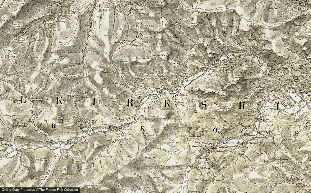 Old Map of Historic Map covering Wurlus Burn in 1904