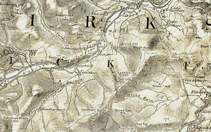 Old map of Bleak Burn in 1901-1904