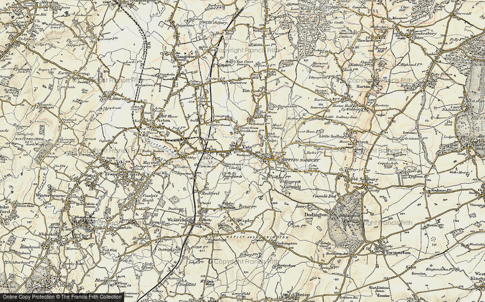 Old Map of Yate, 1898-1899 in 1898-1899
