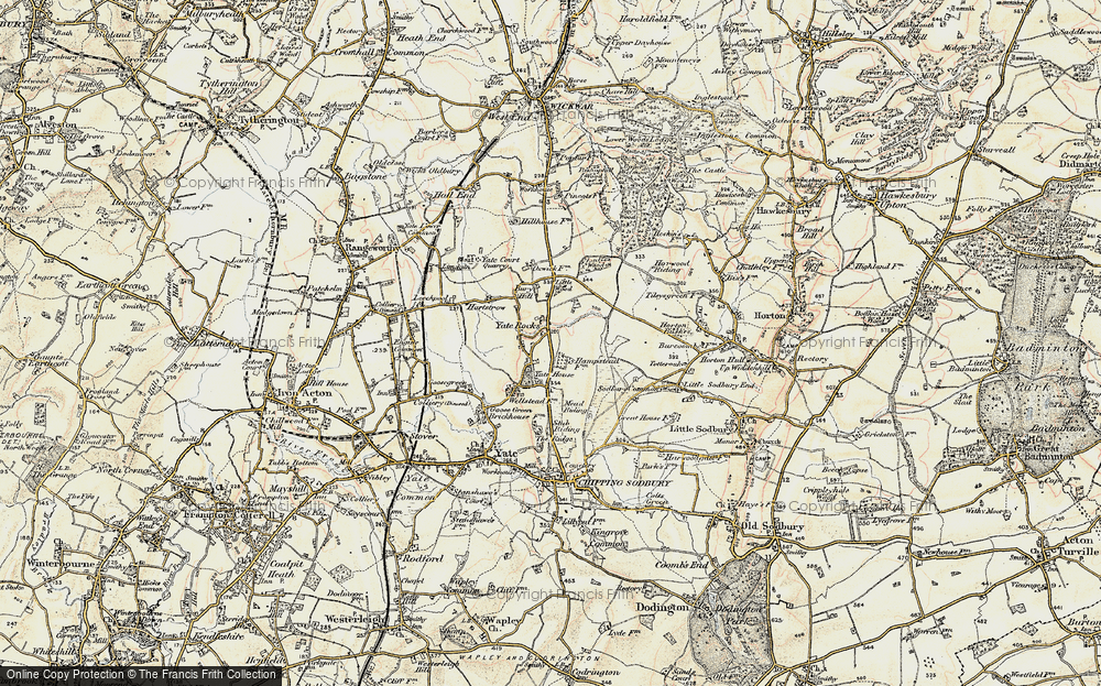 Old Map of Yate Rocks, 1898-1899 in 1898-1899
