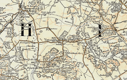 Old map of Yattendon in 1897-1900
