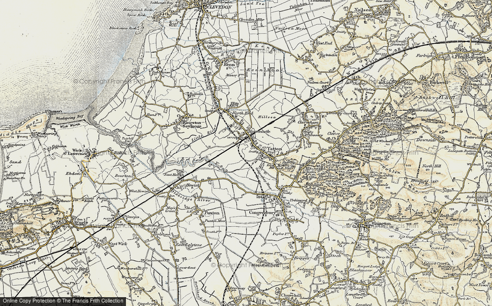 Old Map of Yatton, 1899-1900 in 1899-1900