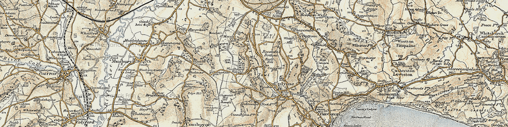 Old map of Woodhouse Hill in 1898-1899