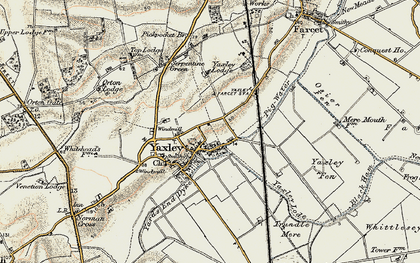 Old map of Yaxley Fen in 1901