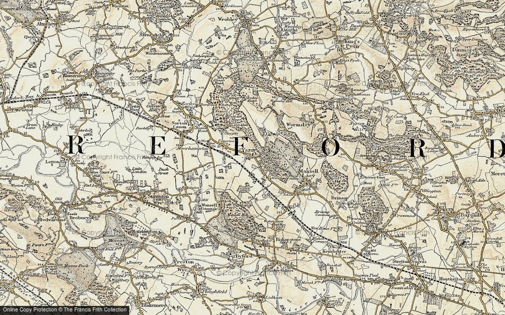Old Map of Yazor, 1900-1901 in 1900-1901