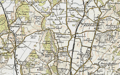Old map of Yealand Redmayne in 1903-1904