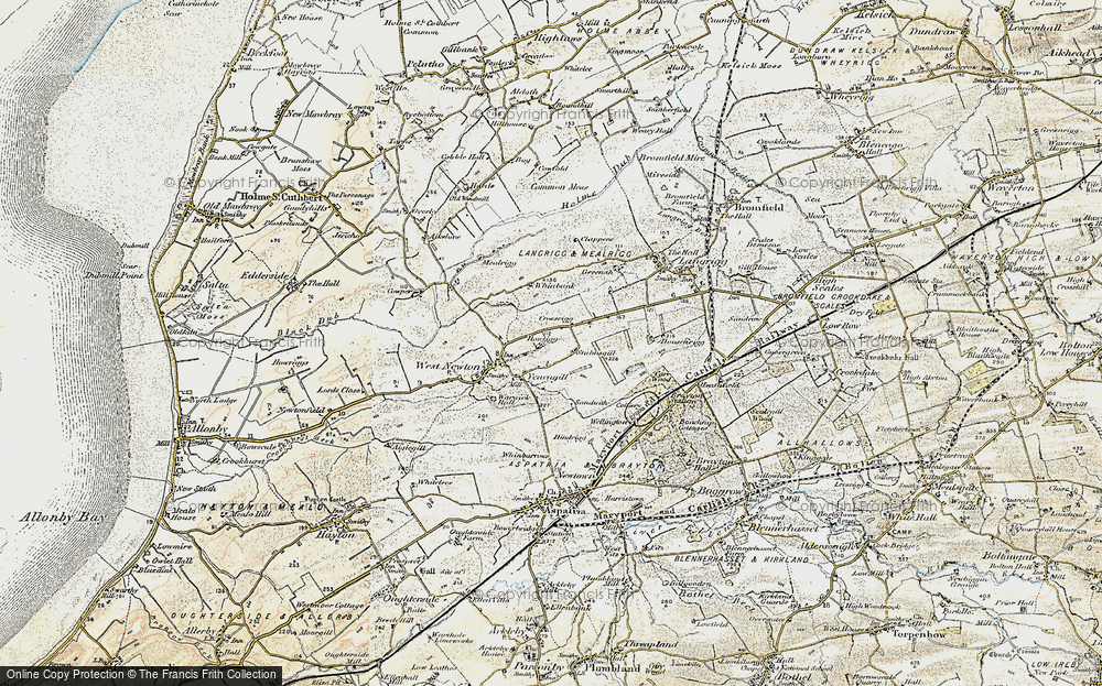 Old Map of Historic Map covering Whinbank in 1901-1904