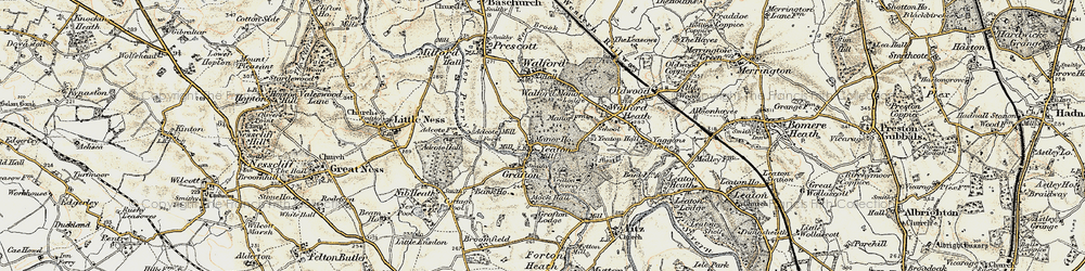 Old map of Yeaton in 1902
