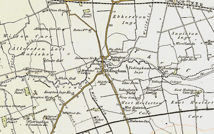 Old map of Yedingham in 1903-1904