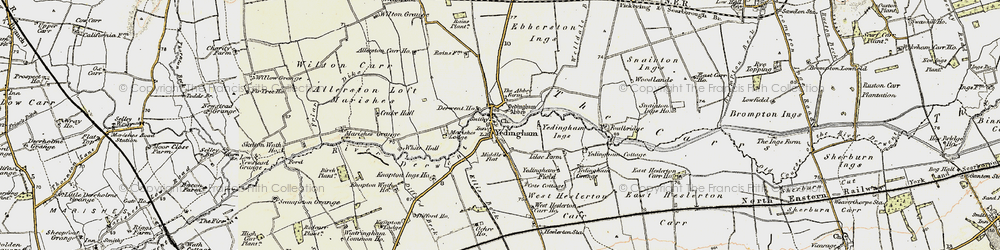 Old map of Yedingham in 1903-1904