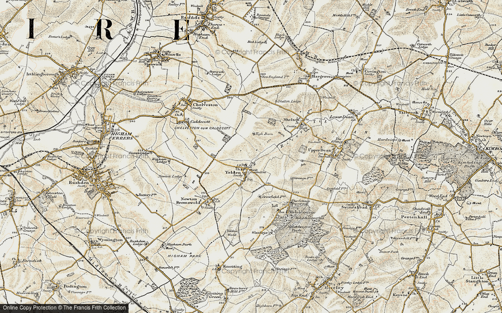 Old Map of Yelden, 1901 in 1901
