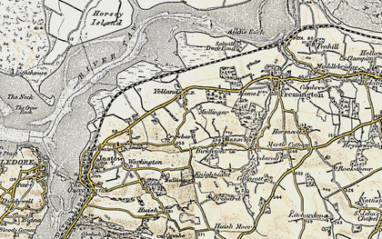 Old map of Yelland in 1900
