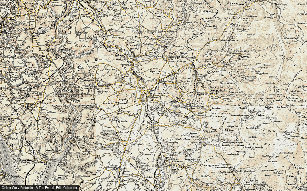 Old Map of Yelverton, 1899-1900 in 1899-1900