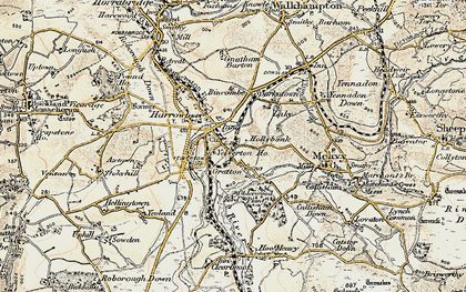Old map of Yelverton in 1899-1900