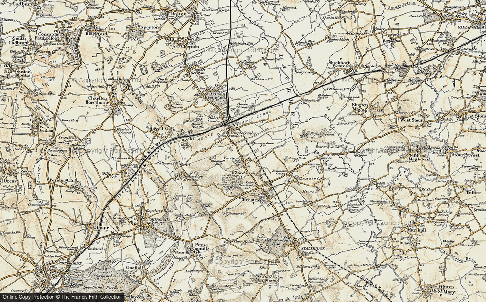 Old Map of Yenston, 1897-1909 in 1897-1909