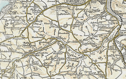 Old map of Bulland in 1900